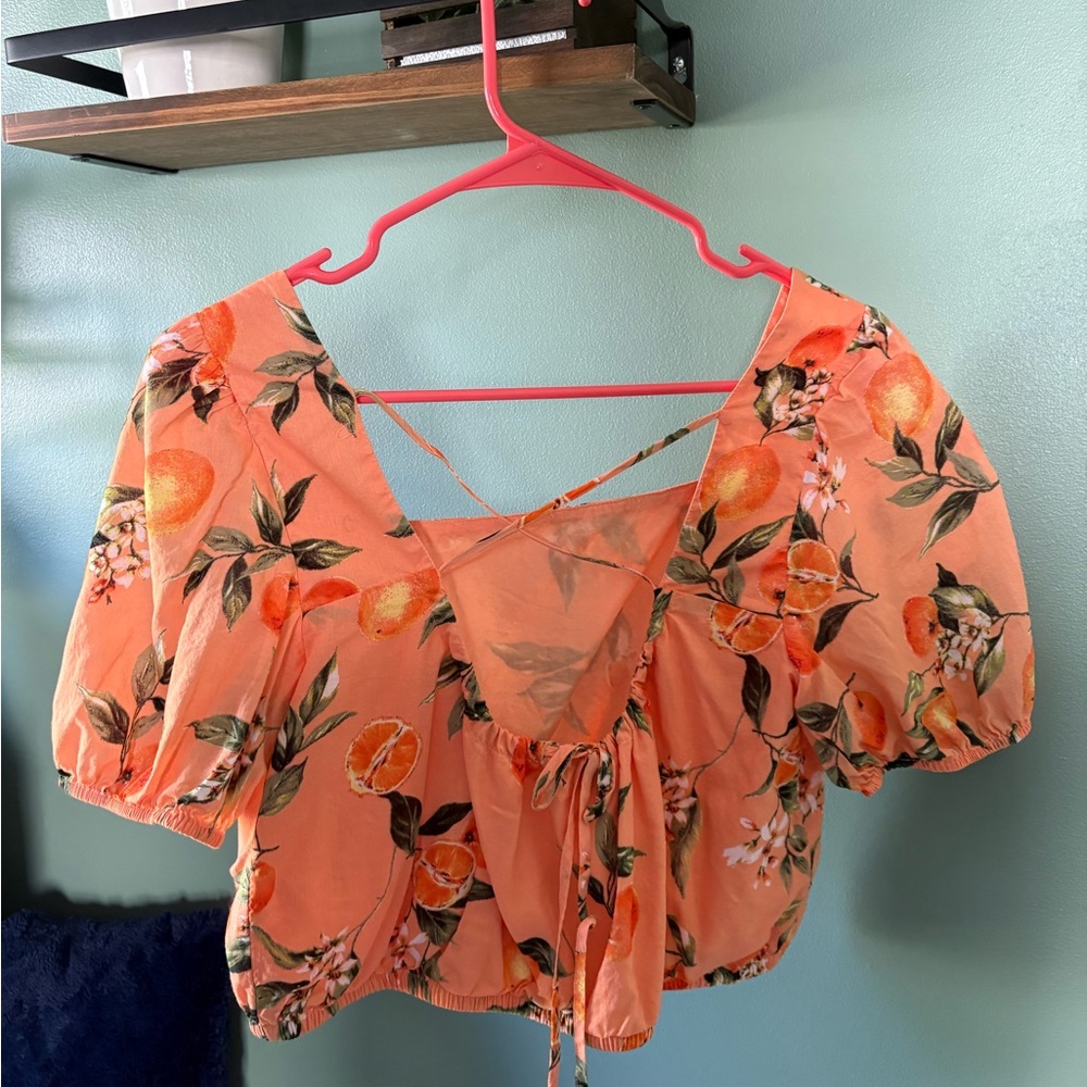 LOFT Vibrant Coral Blouse - Picture 3 of 3